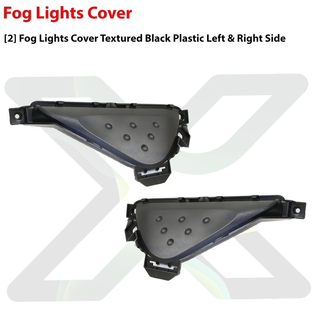 Front Fog Lights Cover Textured Left & Right Side For 2016-2018 Toyota Prius