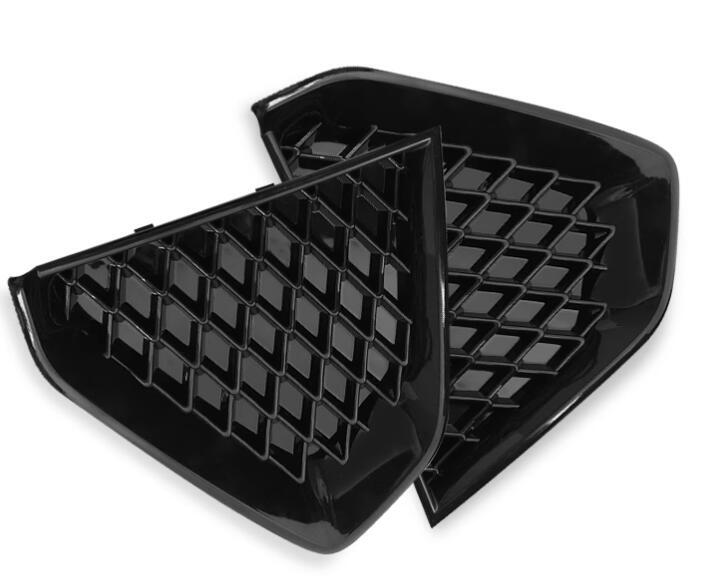 Glossy Black Front Fog Light Honeycomb Grille Repalce For 2020-2024 Cadillac CT4