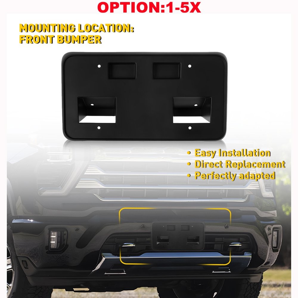 For Chevrolet Silverado Front 2500HD Bumper License Plate Tag Bracket Holder