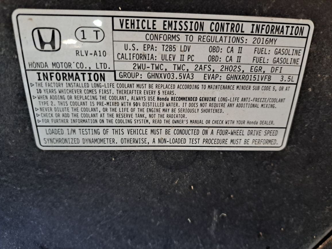 2016 Pilot Fuel Filler Door Sku#4480823