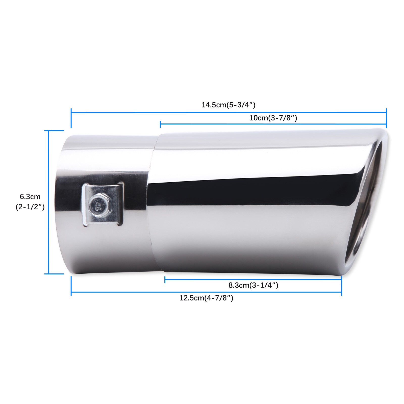 Car Exhaust Pipe Tip Rear Tail Throat Muffler Stainless Steel For Nissan Versa S