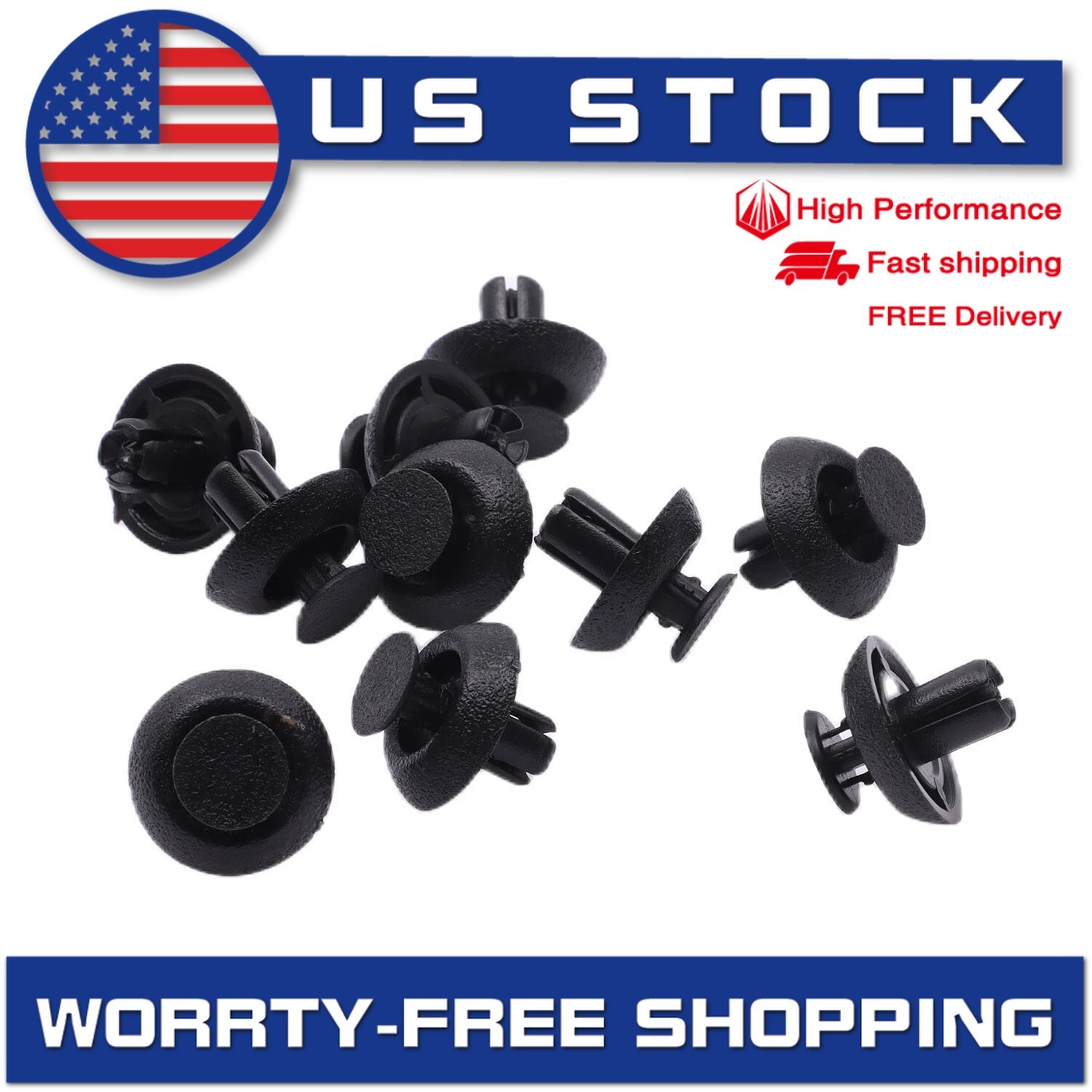 Set of 10 Engine Cover Shield Clips Fit for Toyota Lexus 90467-07217