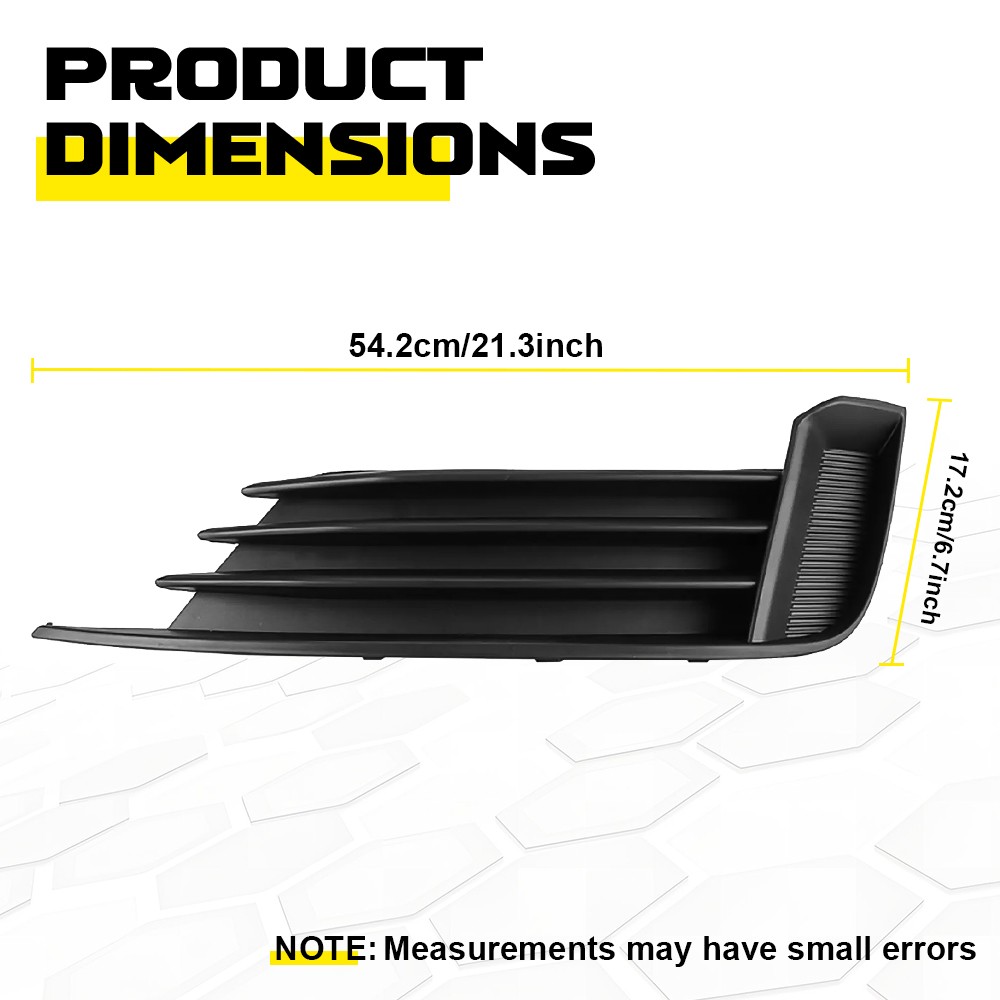 Front Left Right Bumper Fog Light Cover Grille Bezel for Audi A3 S3 2013-2017