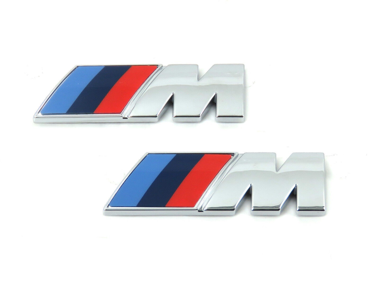 For BMW Chrome M Performance Style Fender Marker Badge Emblem Set of 2