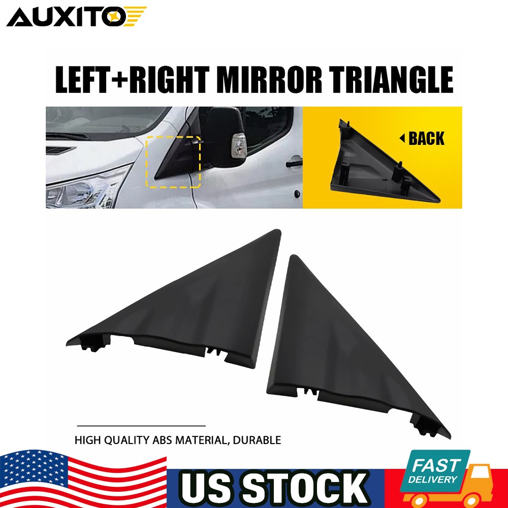 Black Left Right Mirror Fender Corner Cover Trim For Ford Transit MK8 2014-20 Y