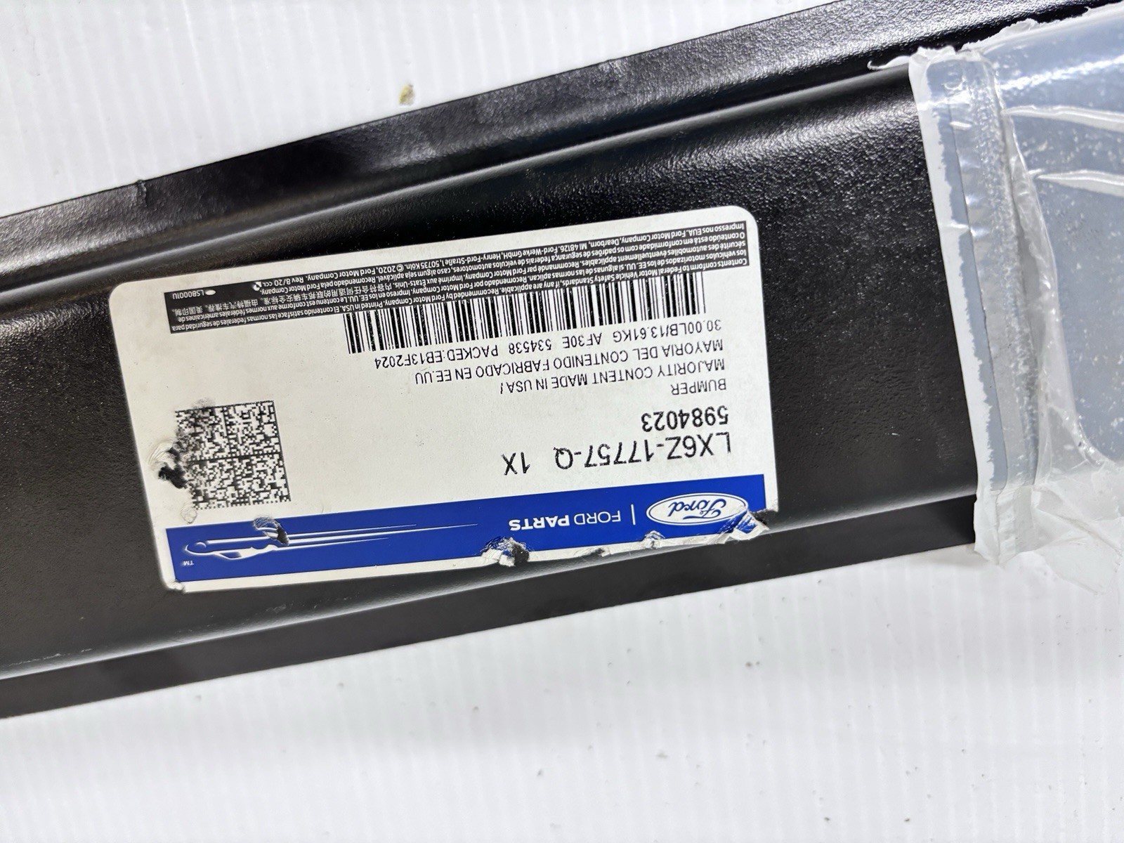 2020-2022 2023 2024 Ford Escape Lincoln Corsair Front Bumper Reinforcement OEM