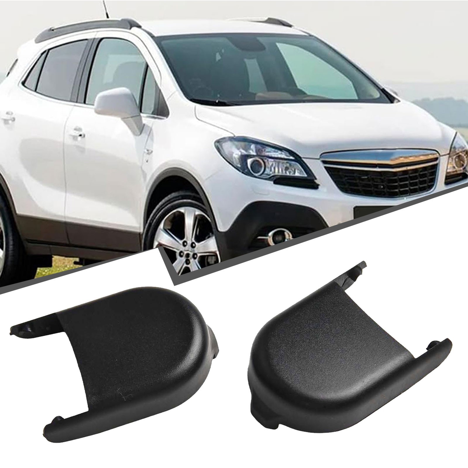 Vehicle Specific Black Wiper Nut for Opel For Mokka Years 2012 2018 Pair