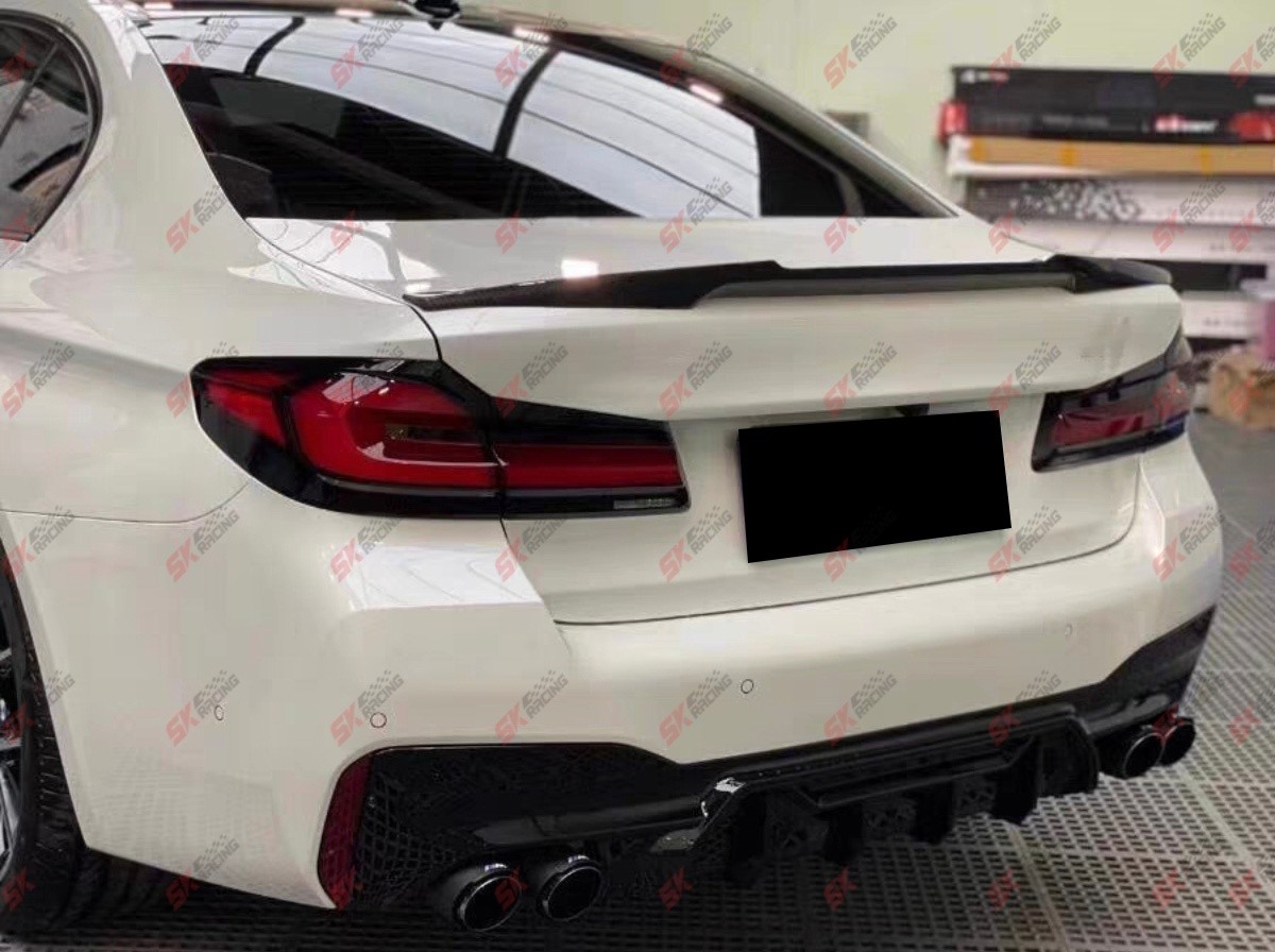 Fits BMW 5 Series G30 M5 F90 530i 540i 18+Wet/Dry Carbon Fiber Rear Spoiler Wing