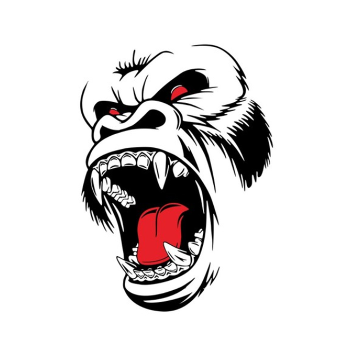 Horror Ape Beast Totem Graphic Sticker DIY For Car Side Body Hood Fender Decal
