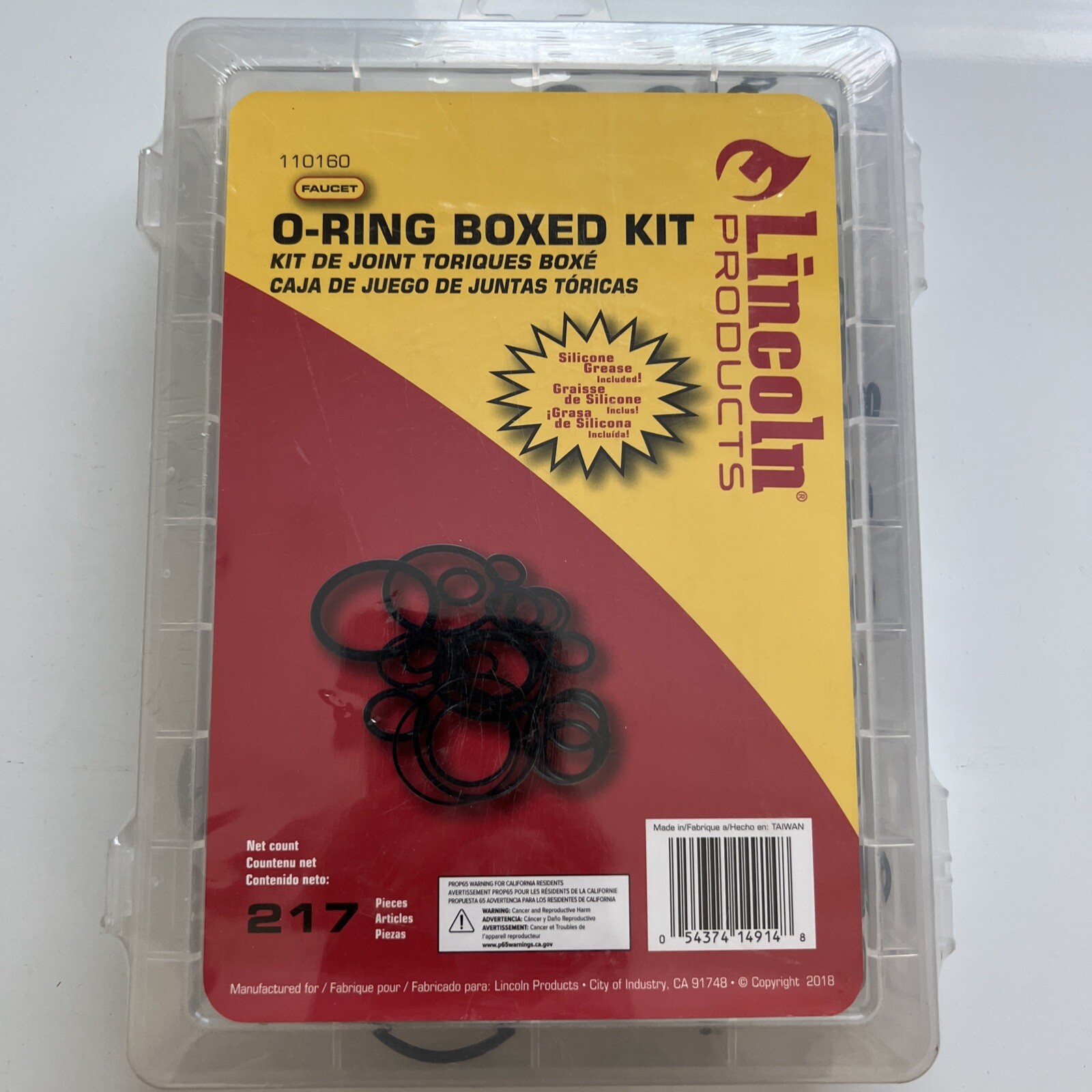 217 Pcs Boxed O Rings Assortment Kit