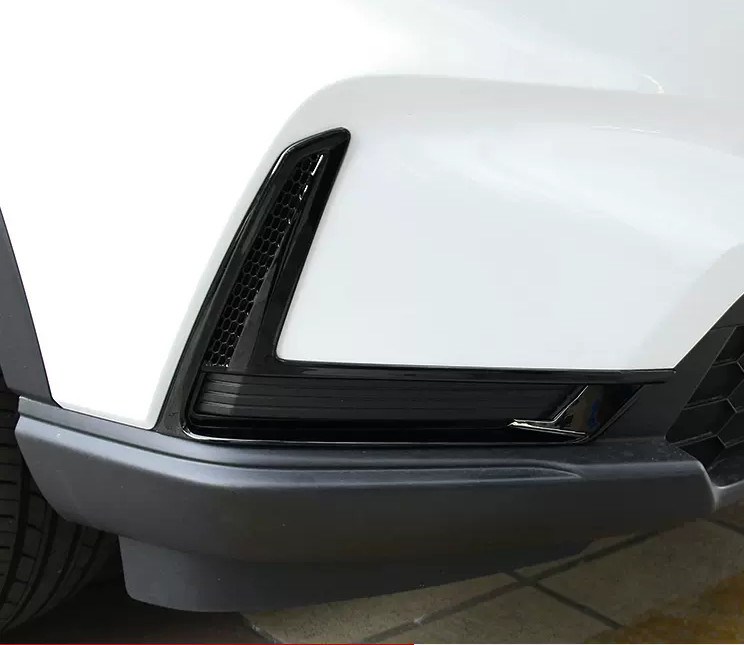 Bright Black Car Front Fog Light Lamp Cover Trim for Honda CRV CR-V 2023-2026