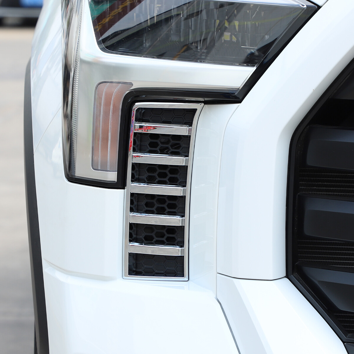 Sliver Front Air Intake Vent Cover Trim Decor For Toyota Tundra 2022 2023 2024