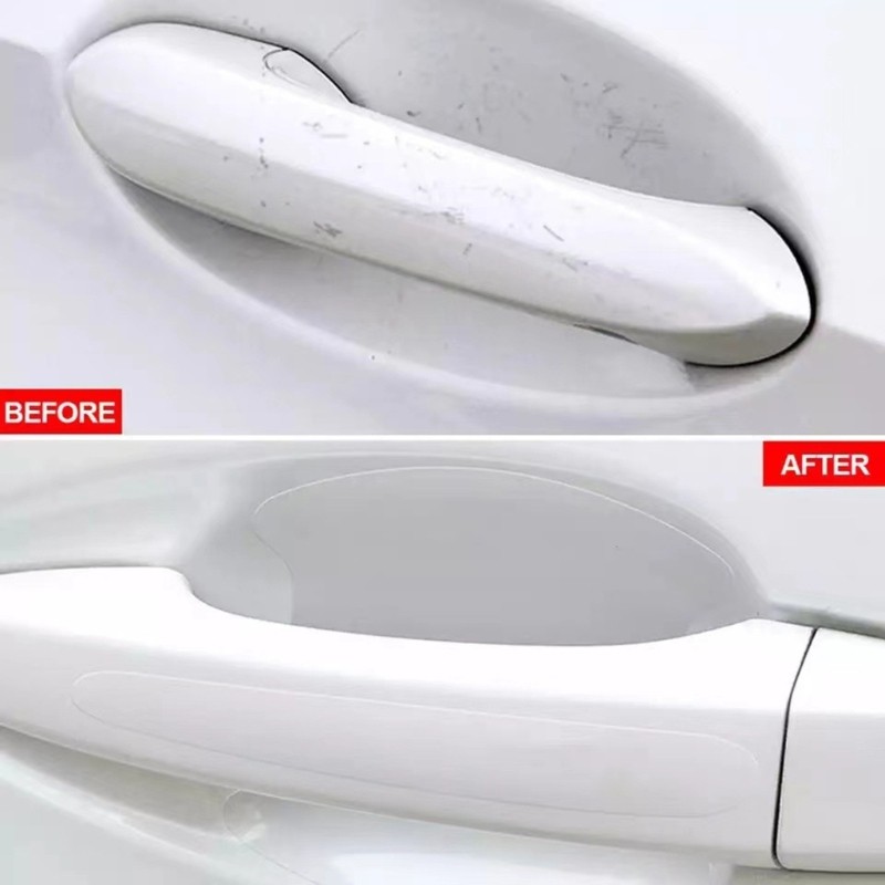 Car Exterior Door Handle Protector Transparent PVC Film Scratch Resistant Layer