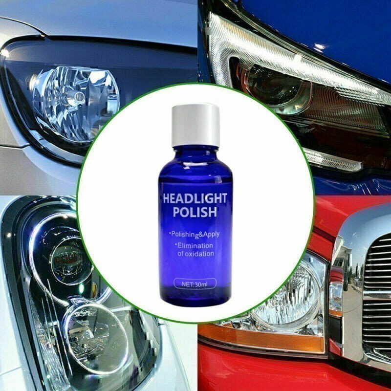 Car Headlight Lens Restoration Fluid Repair Kit Plastic Light Polish Cleaner Rqt