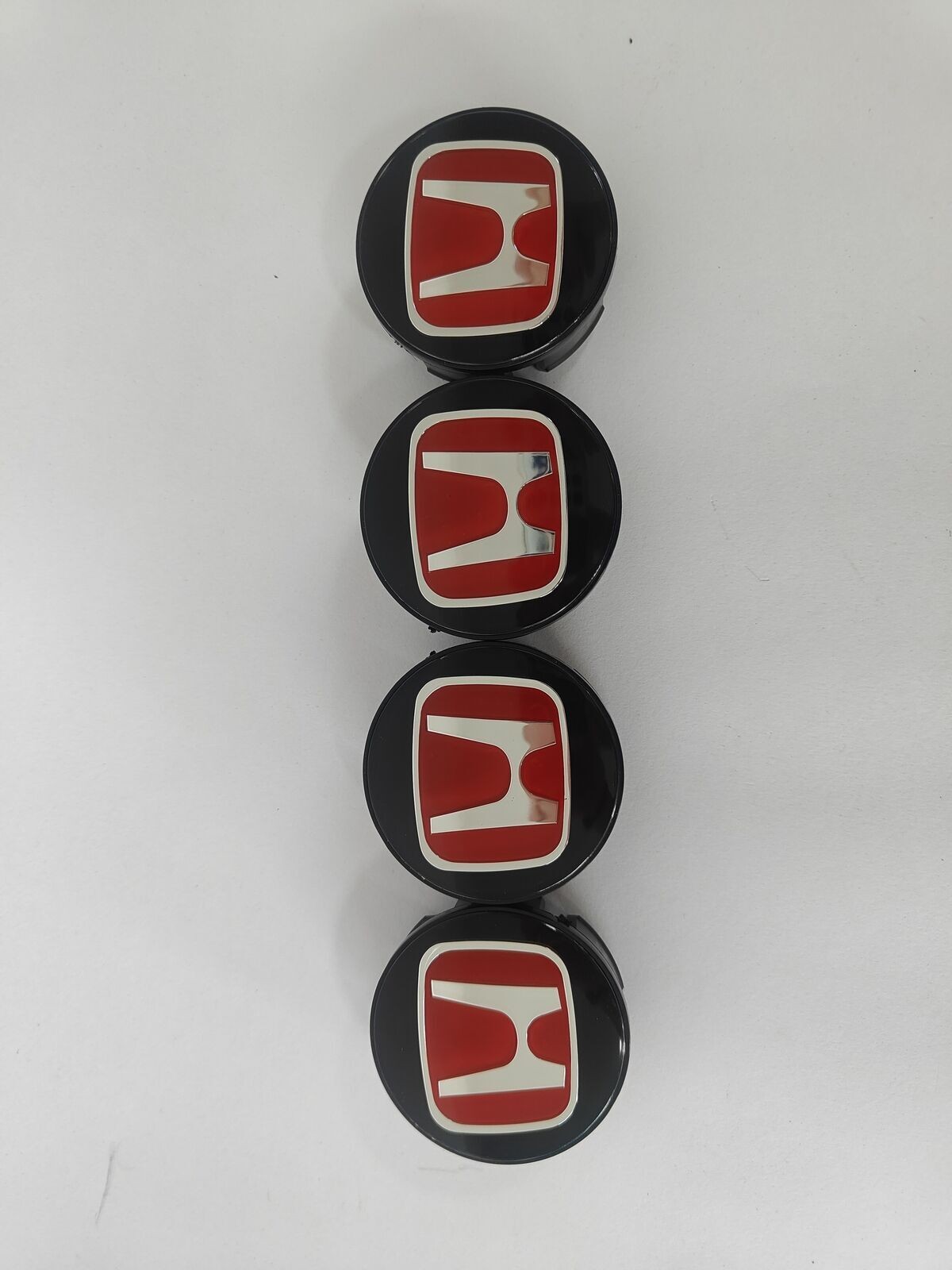 US2 for 58mm HONDA CIVIC FIT Set of 4 JDM Red H Wheel Center Caps Hubs Cover Cap