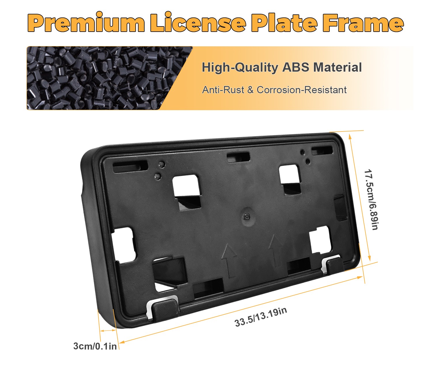 Front License Plate Frame Bracket for 2024-2026 Ford F150 2.7L 3.5L RL3Z17A385BA