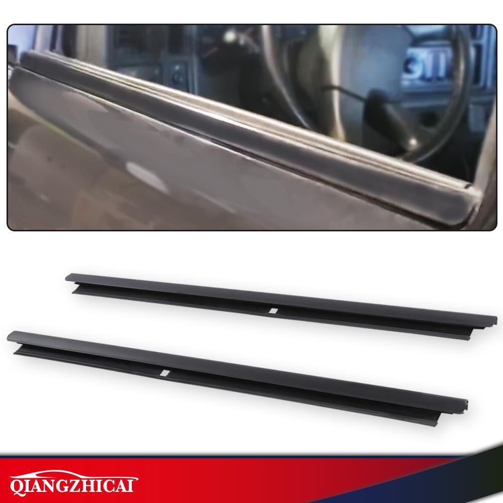 Outer Window Sweep Felt Rear Kit Set of 2 Black Fit For Chevy GMC Cadillac Truck