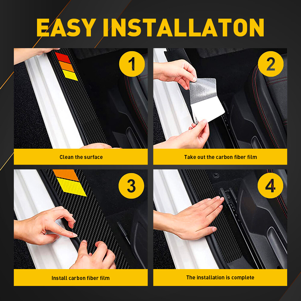 For Toyota Sequoia Tundra Car Door Plate Sill Scuff Cover Anti Scratch Protector