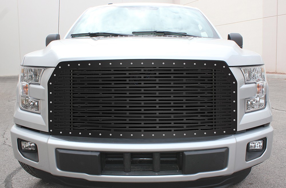 Custom Aftermarket Steel Grille Kit for 2015-2017 Ford F-150 BRICKS Made in USA