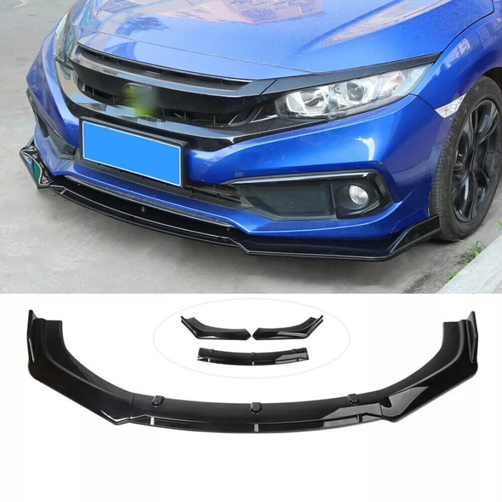 For Acura ILX 2019-2022 Carbon Fiber Look Front Bumper Lip Splitter Spoiler BE