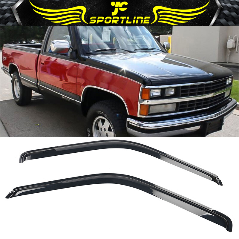 Fits 88-98 GMC C K 95-99 Tahoe 92-99 Yukon Acrylic Window Visors 2Pc