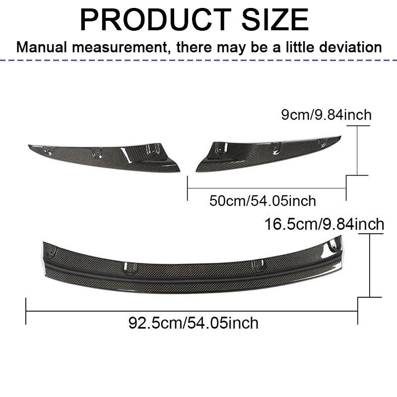 For BMW G14 G15 G16 M850i 840i 18-24 Real Carbon Fiber Front Bumper Lip Spoiler