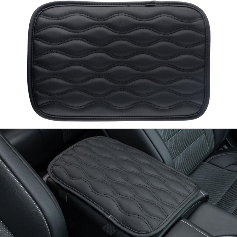 Black Car Center Console Pad Leather Arm Rest Box Cover Protector Cushion Pad US