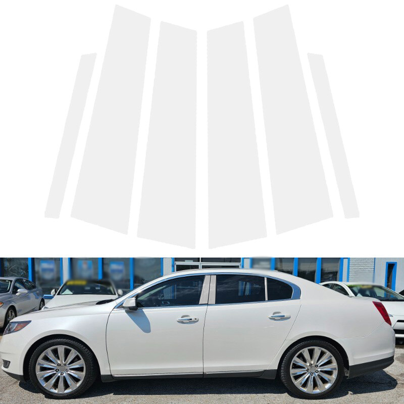 Window Trim Pillar Posts Sticker Decal Cover Silvery For Lincoln MKS 2009-2016