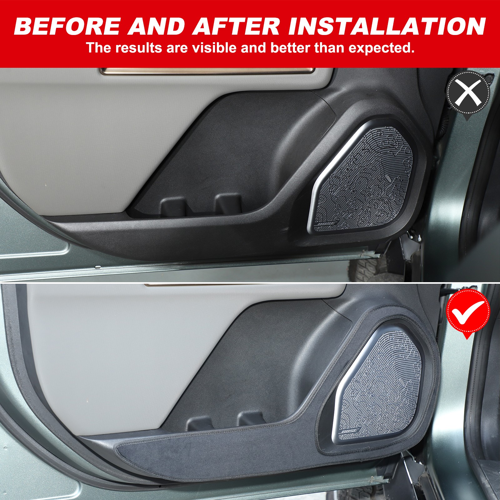 Car Inner Door Anti Kick Pad Protection For Hummer EV 2022-2024 Velvet Pad 7PCS