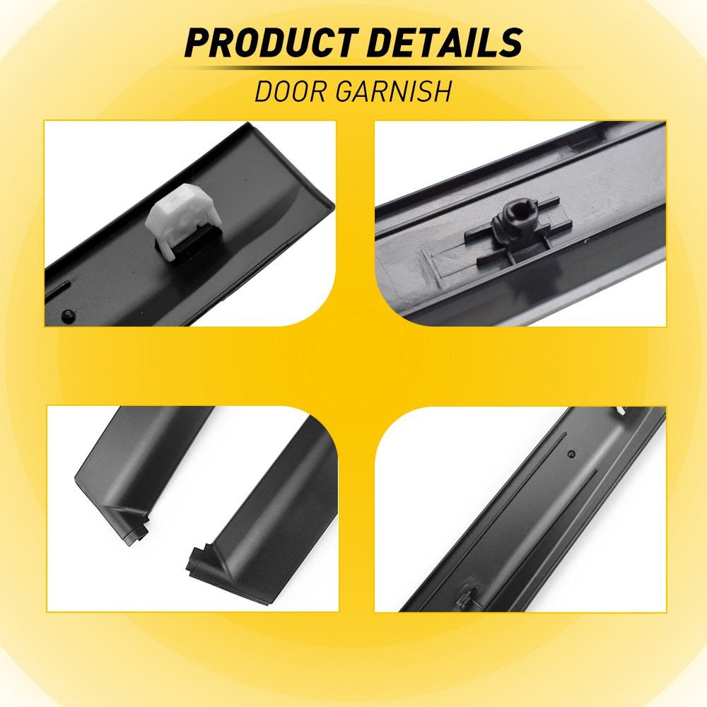 For Honda Civic 1992-1995 Right Left Door Window B Pillar Applique 2-20PCS Black