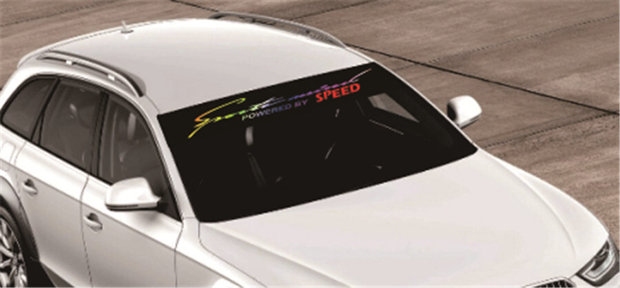 Windshield Decal Sticker Colorful Reflective Graphics Car Window Decoration DIY