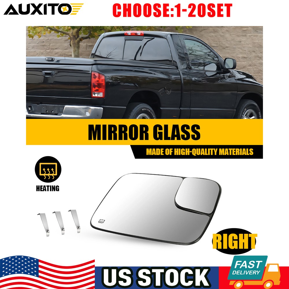Fit Dodge RAM 1500 2500 3500 2005-09 Passenger Side Heated Mirror Glass OE 1-5X