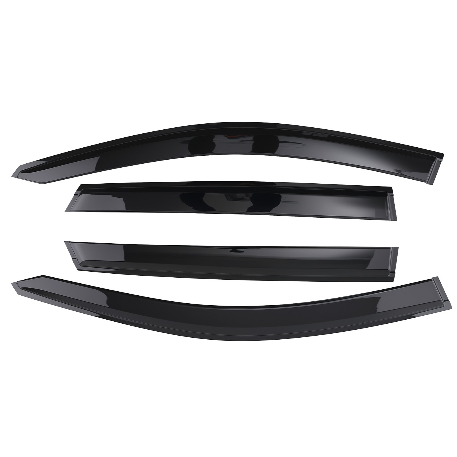 Wind Deflectors for Subaru Impreza/WRX 2012-2021 Acrylic Plastic 4Pcs Black