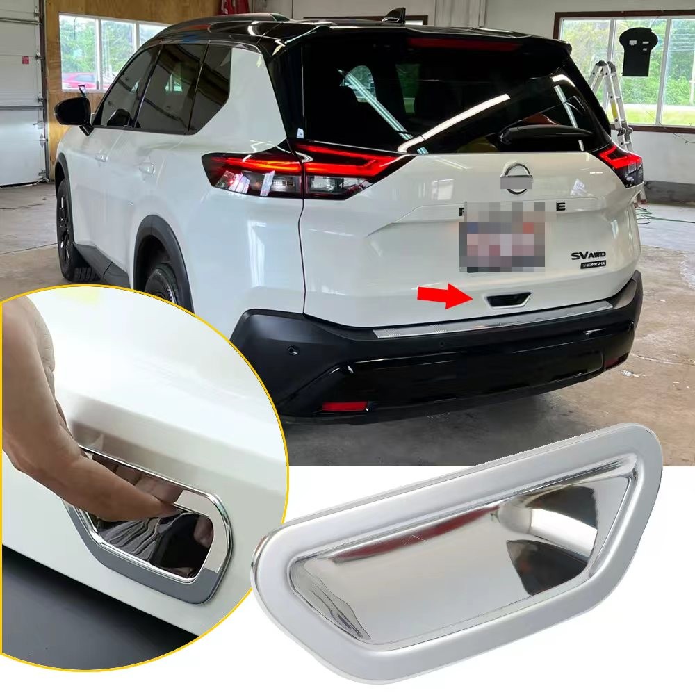 1PCS Chrome Rear Trunk Door Handle Bowl Cover Trim For Nissan Rogue 2021-2025