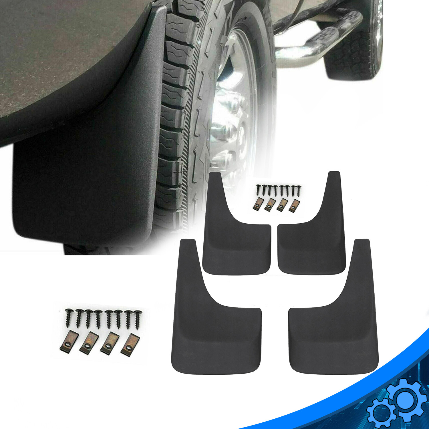 Mud Flaps Splash Guards Fit For 2001-2014 Chevy Silverado 1500 2500 3500 4PCS