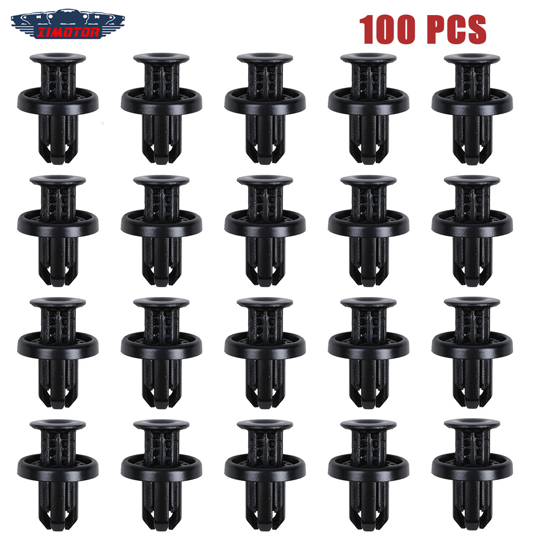 100pcs For Honda Bumper Clips Fender Liner Push Type Retainer Grille Fastener