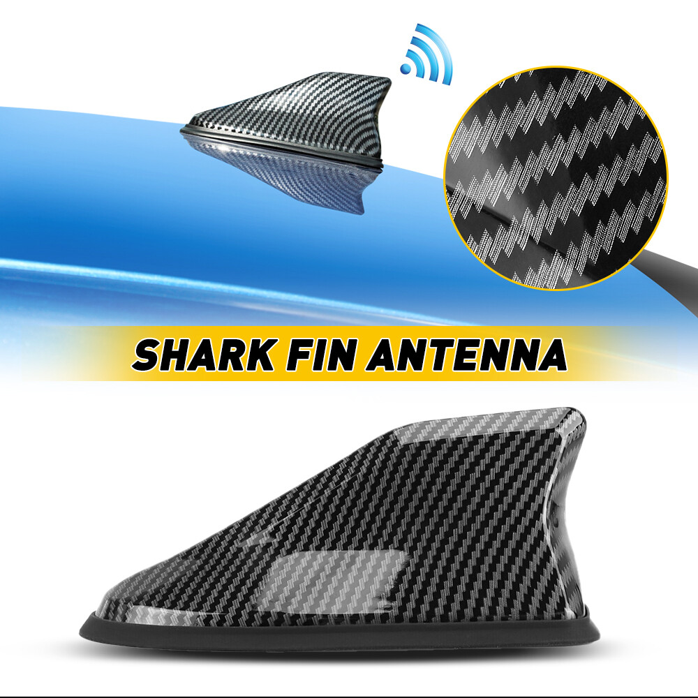 Fin Fiber Shark Carbon Car Roof Antenna Radio FM/AM Signal Aerial Accessories