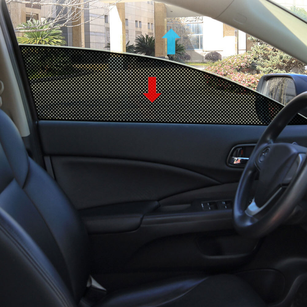 2pcs Car Side Window Mesh Film Windshield Net Sun Shade Stickers UV Protection