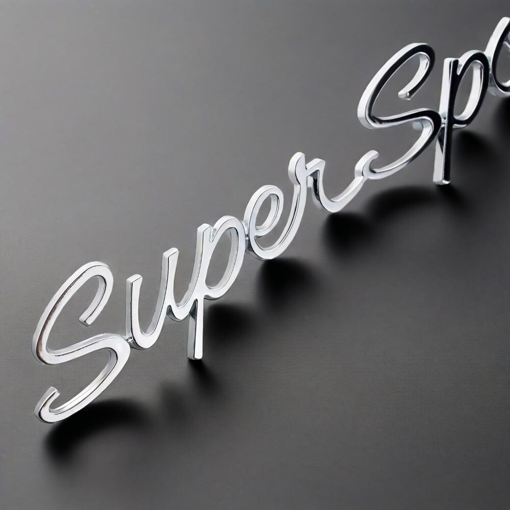 1Pc 1965 1966 Super Sports “Impala SS” Front Fender Emblem Badge Chrome