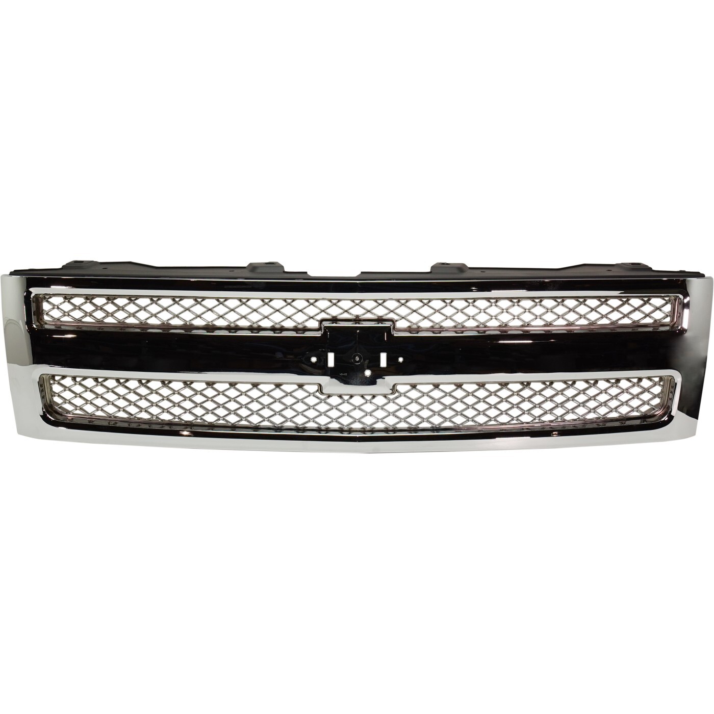 Grille Assembly For 2007-2013 Chevrolet Silverado 1500 Chrome Shell Mesh Insert