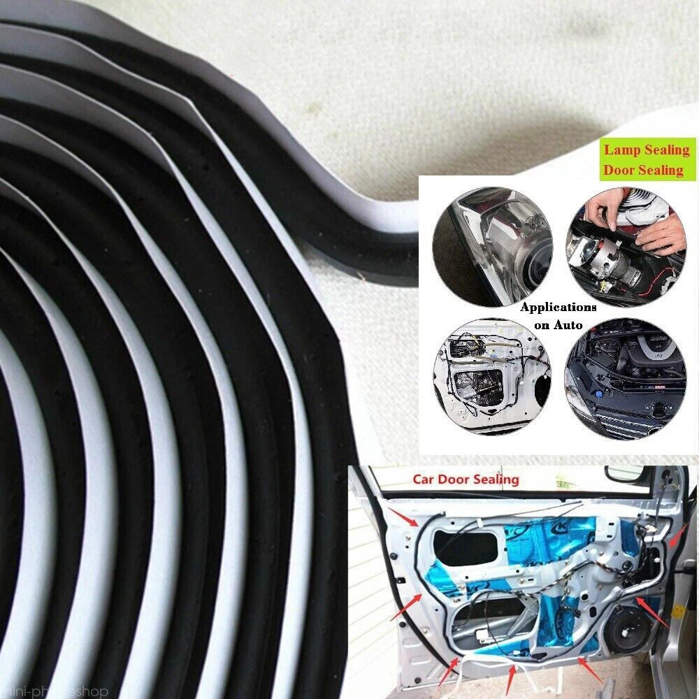 Headlamp Glue Black Butyl Rubber Glue Headlight Sealant Waterproof durable