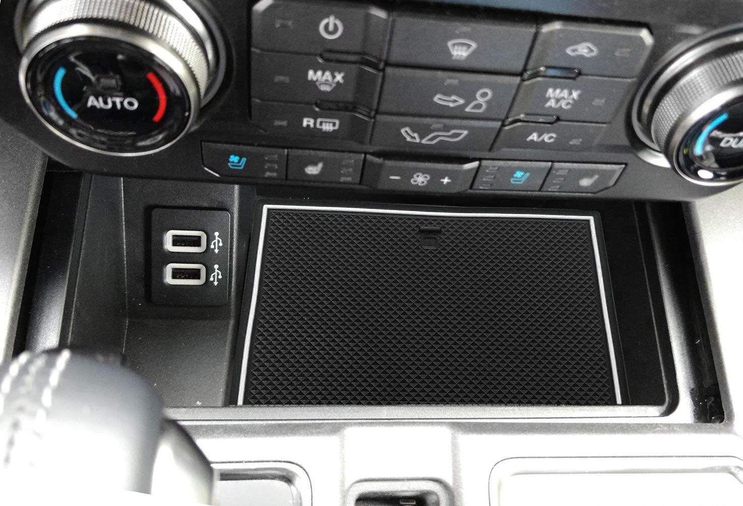Liner Inserts 2015-2020 for Ford F-150 Cup Holder Door Center Console Mats White