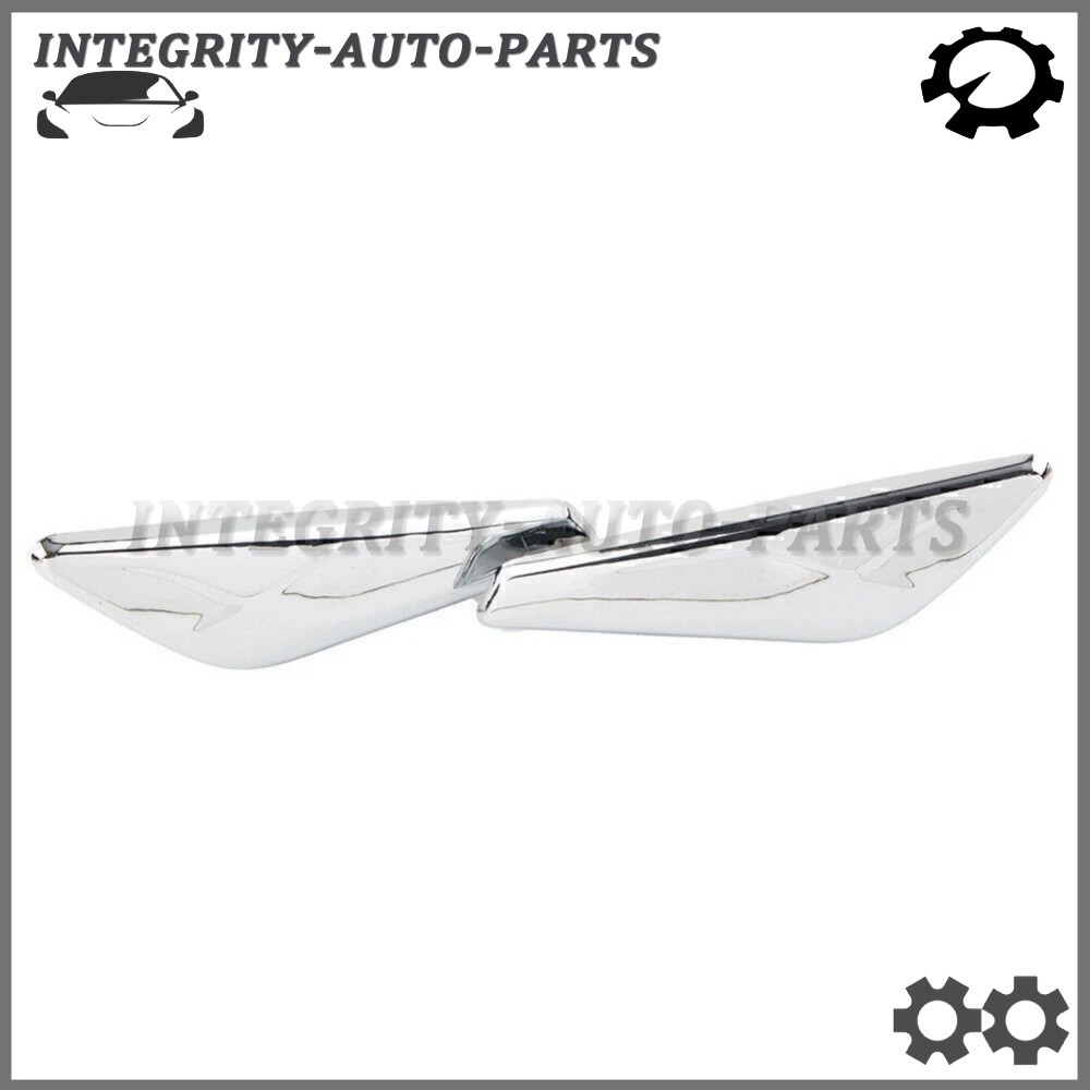 Left + Right Side Fender Chrome Emblem Moulding For BMW X3 F25 X4 F26 2015-2017