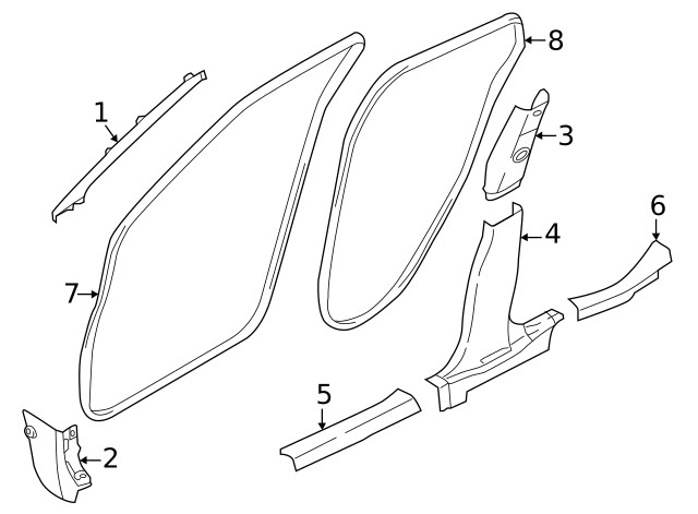 Genuine Nissan Door Sill Plate 769E9-7LF0A