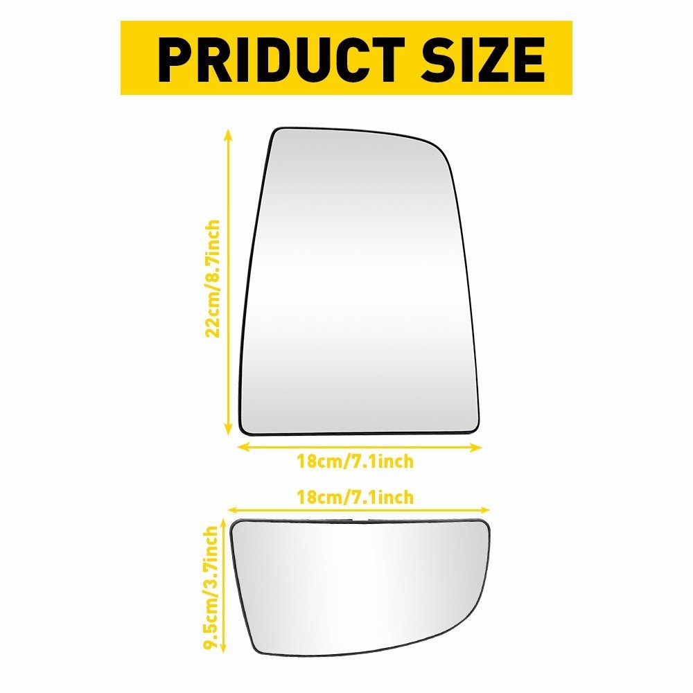 Left Right Side Upper/Lower Mirror Glass Fit Ford Transit-150 250 350 2015-2022