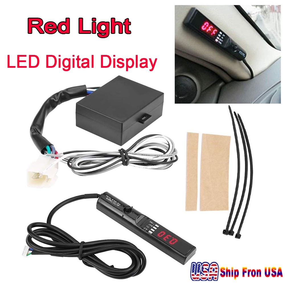 12V Universal Car Auto Turbo Timer Device Pen Control Unit (Red Digital Light)