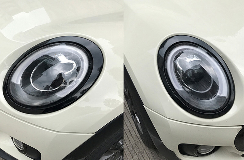 Headlight decoration ring left + right for Mini Cooper F55 F56 F57 2014-2021 black