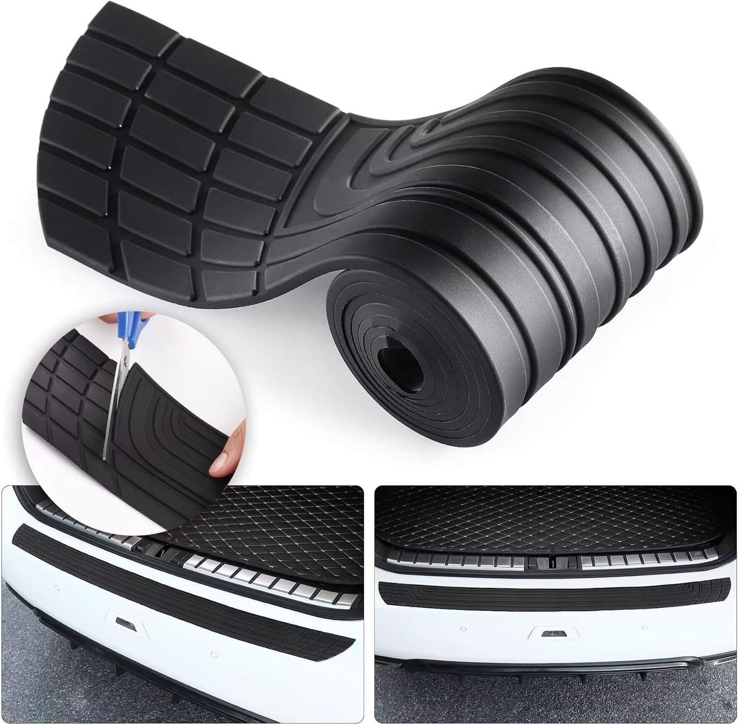 For Subaru Accessories Rubber Anti-Scratch Car Rear Bumper Trunk Protector Guard