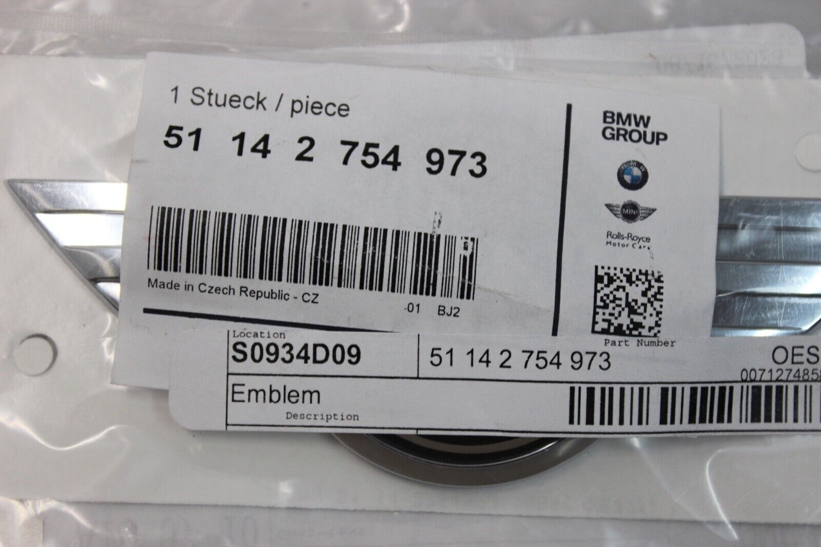 FOR 08-15 Mini Cooper Wings Logo Front Hood Emblem R56 R55 R57 R58 R59 GENUINE