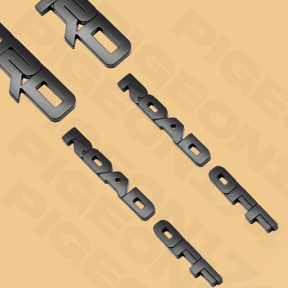 2PCS For 4RUNNER OFF ROAD BLACK EMBLEM LEFT RIGHT SIDE BADGE OVERLAY NAMEPLATE
